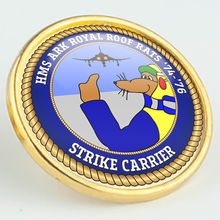 Load image into Gallery viewer, Aircraft Handler - Ark Royal Roof Rats &#39;74-&#39;76 Pin/Lapel Badge
