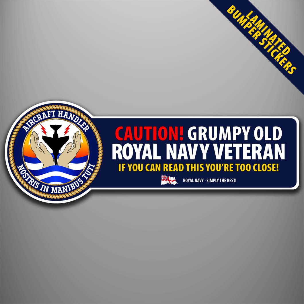 Aircraft Handler 'Branch Badge' Laminated Bumper Stickers