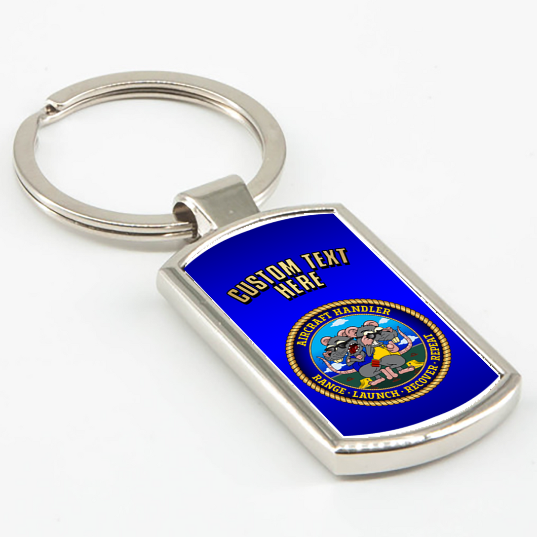 Aircraft Handler 'Range, Launch, Recover, Repeat' Key Ring