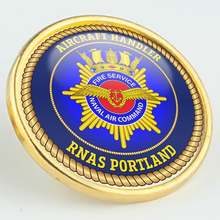 Load image into Gallery viewer, Aircraft Handler &#39;Naval Air Command Fire Service&#39; Pin/Lapel Badge
