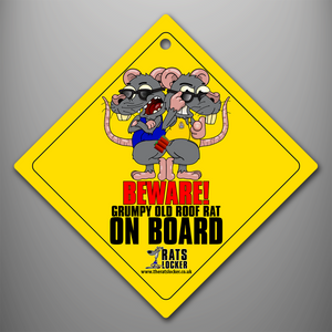 Aircraft Handler 'Grumpy Old Roof Rat' - Car Window Sign