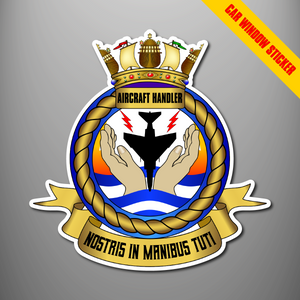 Aircraft Handler Crest Car Window Sticker