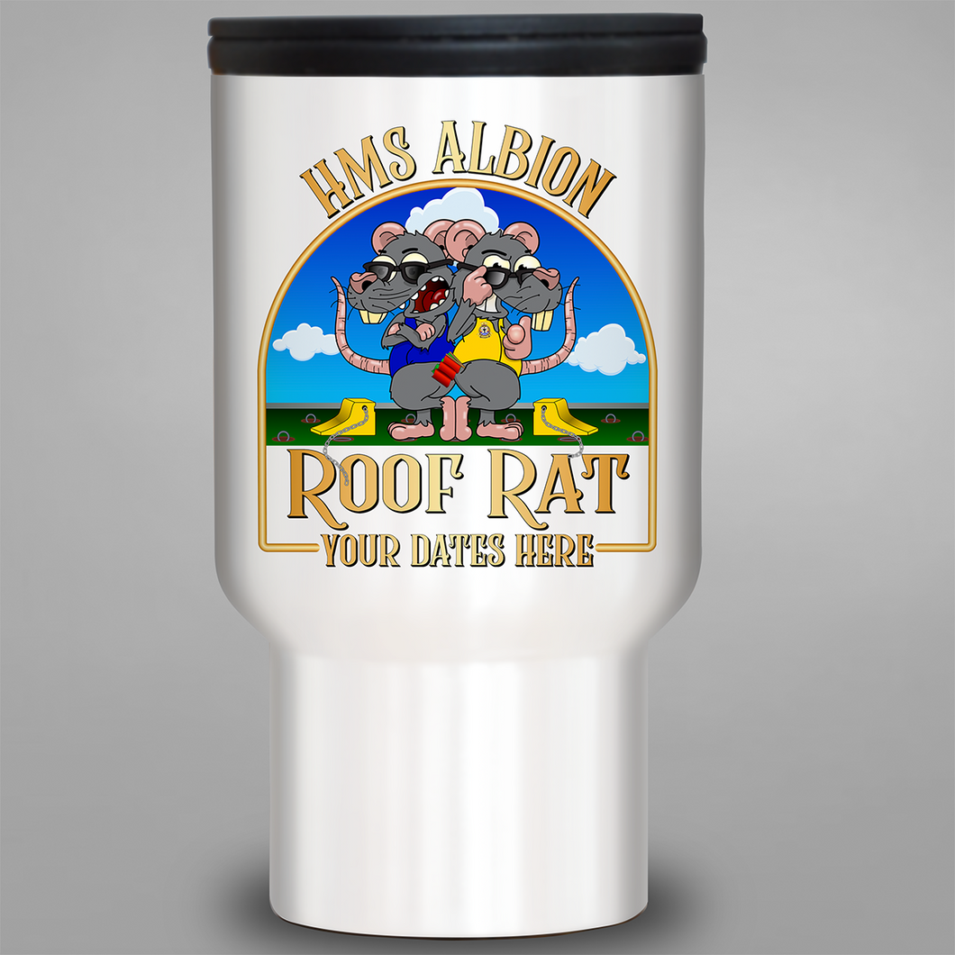 HMS Albion 'Roof Rat/Hangar Rat' - Personalised Travel Mug