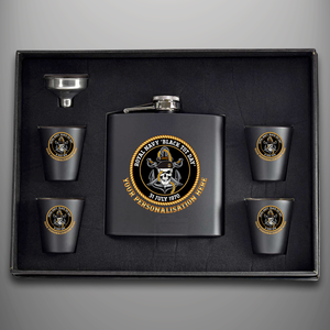 Black Tot Day Hip Flask - Personalised