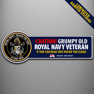 Royal Navy Veteran 'Black Tot Day' Laminated Bumper Stickers