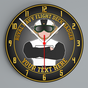 Flight Deck 'Badger' Glass Hanging Photo Clock - Personalised