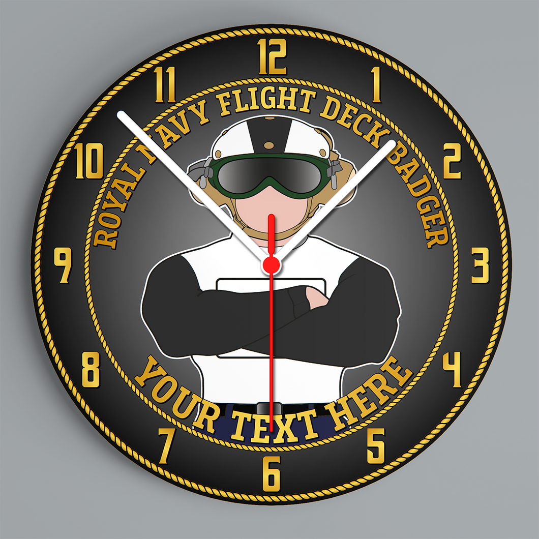 Flight Deck 'Badger' Glass Hanging Photo Clock - Personalised