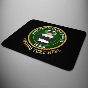 Royal Navy Flight Deck Veteran 'Badger' Personalised Mouse Mat