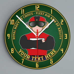 Fleet Air Arm Flight Deck 'Bombhead' Glass Hanging Photo Clock