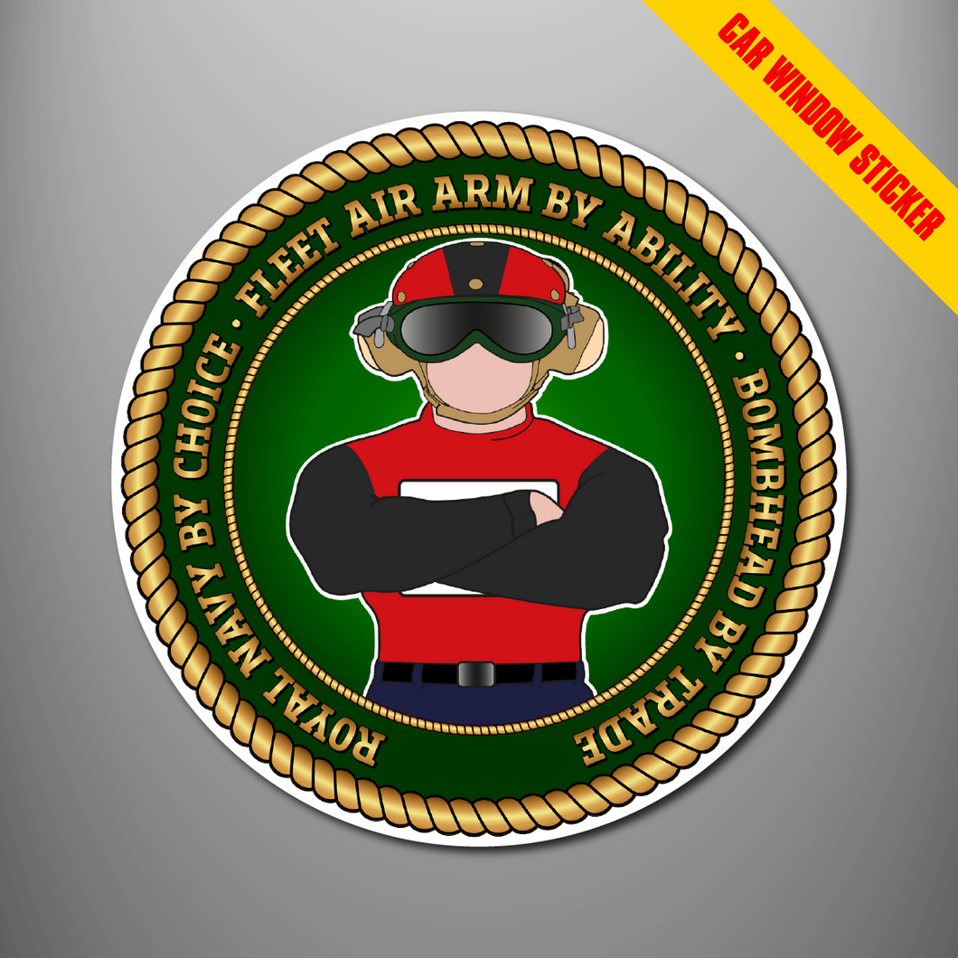 Fleet Air Arm 'Bombhead' Car Window Sticker