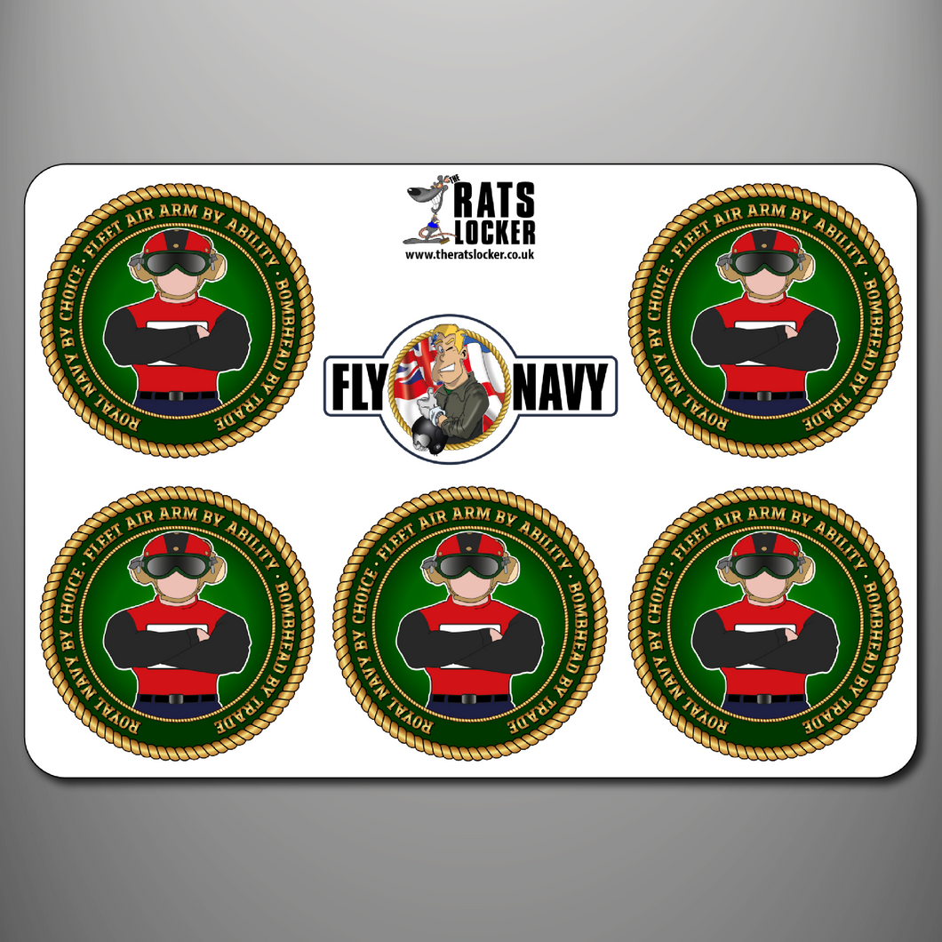 Fleet Air Arm ' Bombhead' Self Adhesive Sticker Sheet