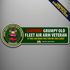 Royal Navy Flight Deck Veteran 'Bombhead' Laminated Bumper Stickers