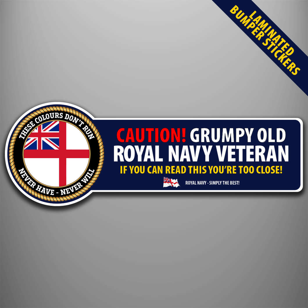 Royal Navy 'These Colours Don't Run' Laminated Bumper Stickers