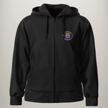 Load image into Gallery viewer, Aircraft Handler &#39;Naval Air Command Fire Service - Fire Station&#39; Zipped Hoodie
