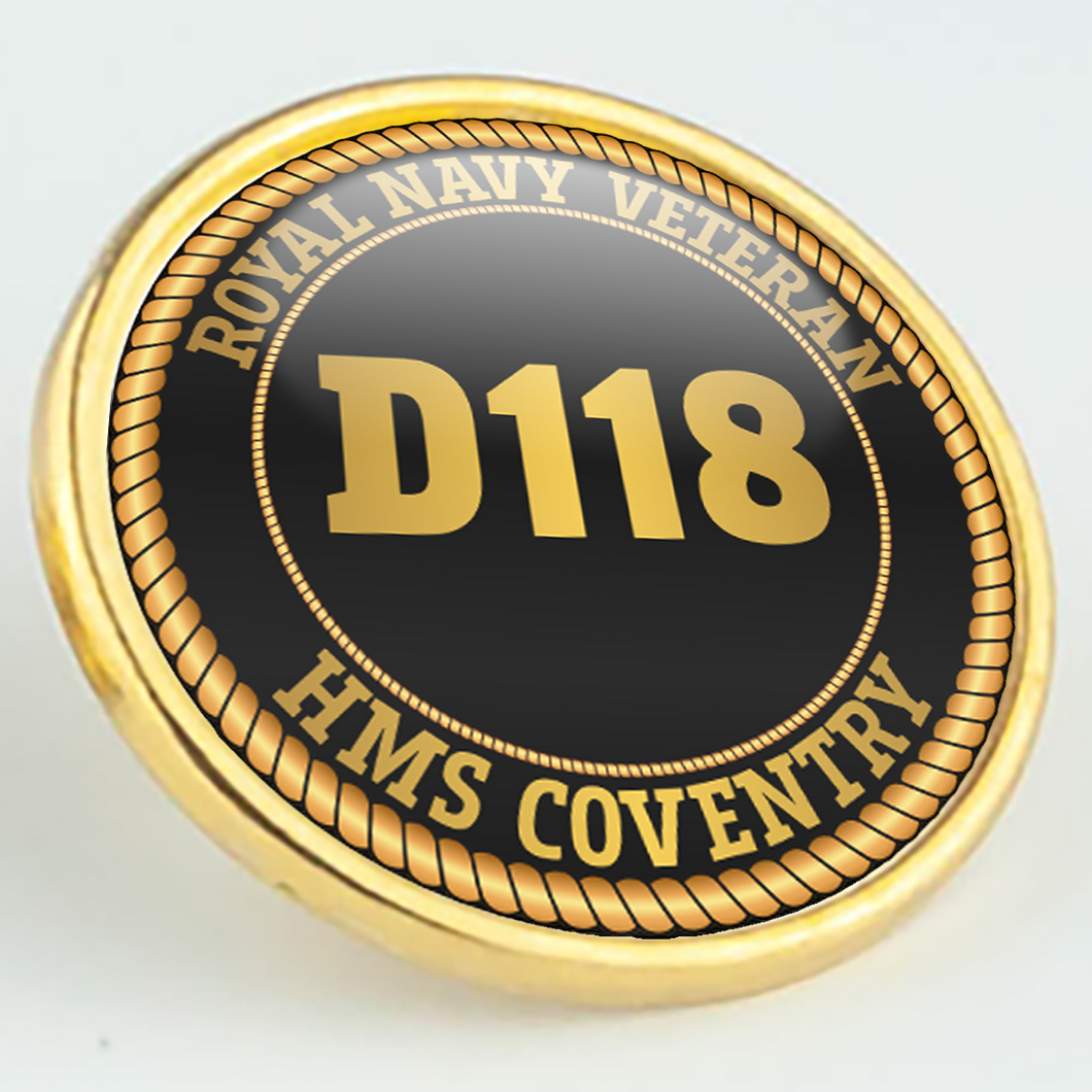 HMS Coventry D118 Pennant Number Pin/Lapel Badge