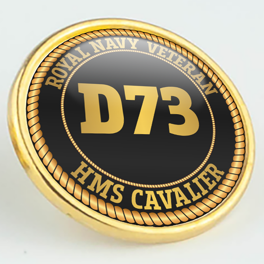 HMS Cavalier D73 Pennant Number Pin/Lapel Badge