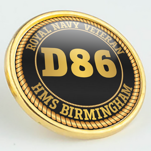 HMS Birmingham D86 Pennant Number Pin/Lapel Badge