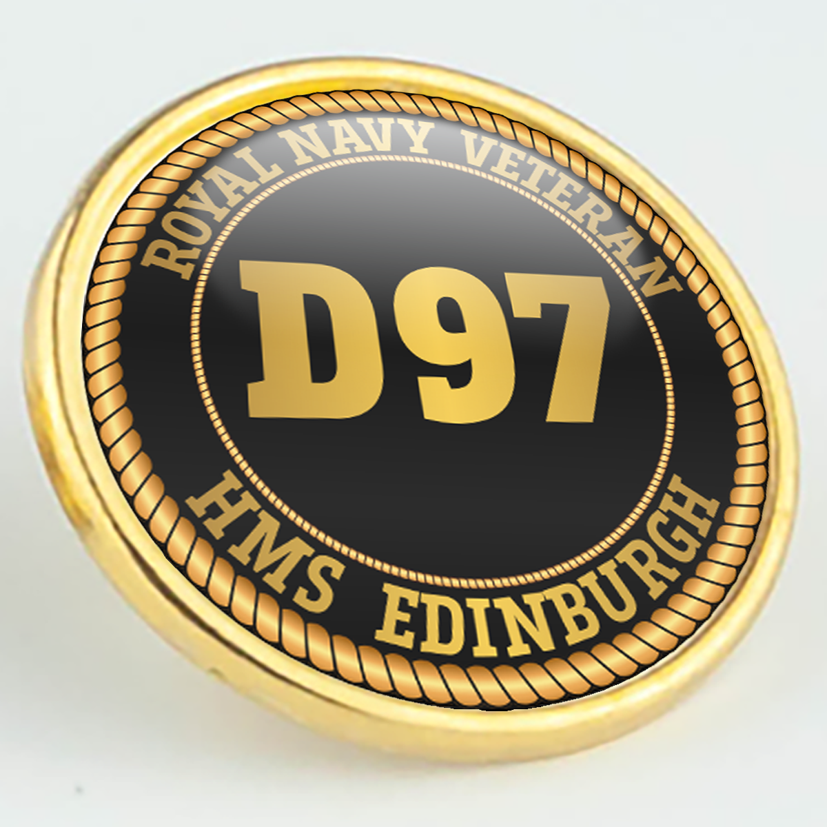 HMS Edinburgh D97 Pennant Number Pin/Lapel Badge – The Rats Locker