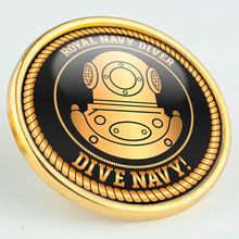 Load image into Gallery viewer, Royal Navy Diver &#39;Dive Navy&#39; Pin/Lapel Badge
