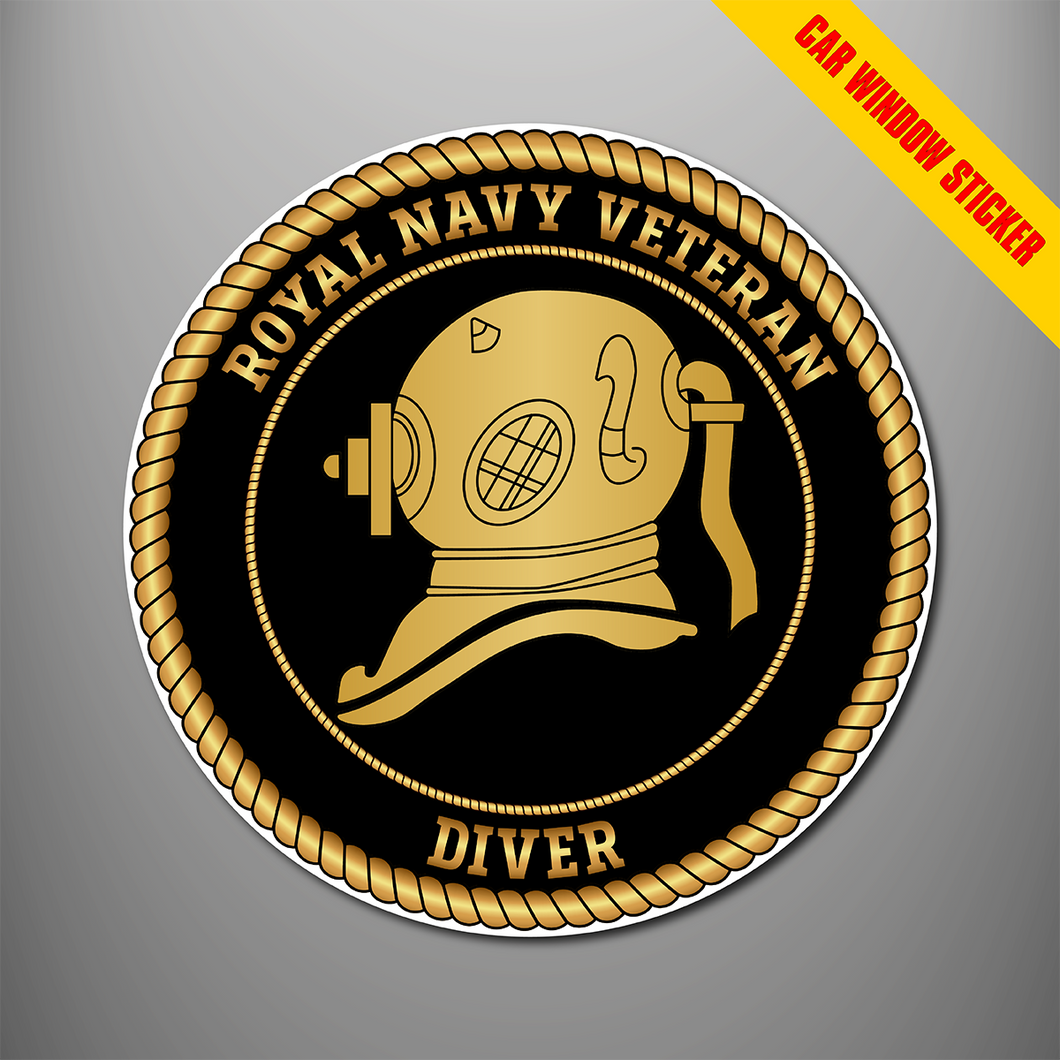 Royal Navy Veteran 'Diver' Car Window Sticker