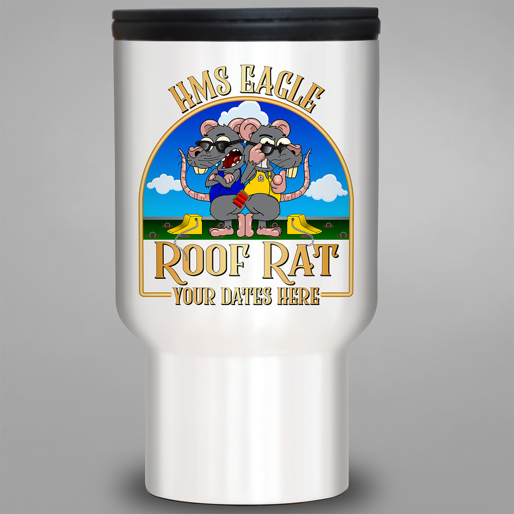 HMS Eagle 'Roof Rat/Hangar Rat' - Personalised Travel Mug