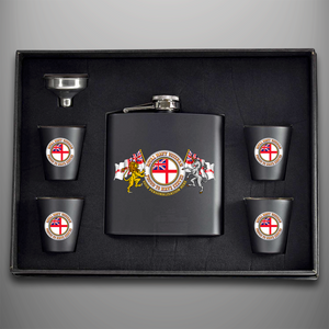 Proud to Have Served 'Ensign' Hip Flask - Personalised