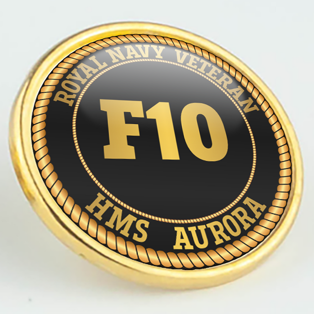 HMS Aurora F10 Pennant Number Pin/Lapel Badge