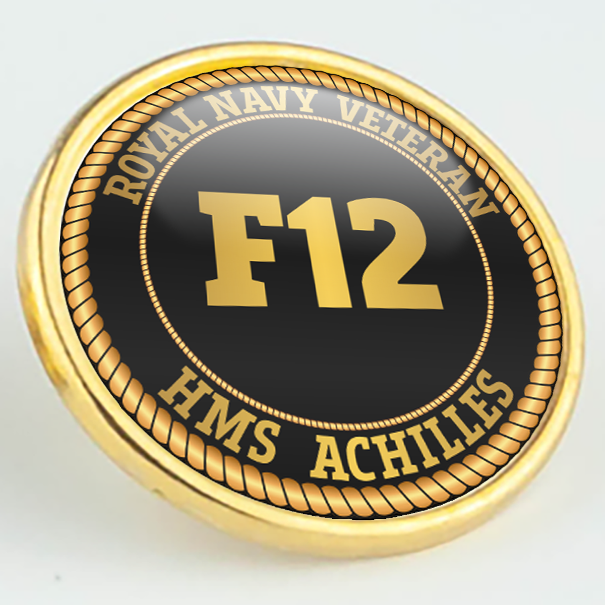 HMS Achilles F12 Pennant Number Pin/Lapel Badge – The Rats Locker