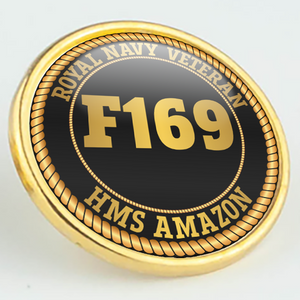 HMS Amazon F169 Pennant Number Pin/Lapel Badge