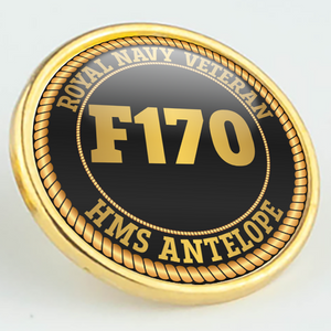 HMS Antelope F170 Pennant Number Pin/Lapel Badge