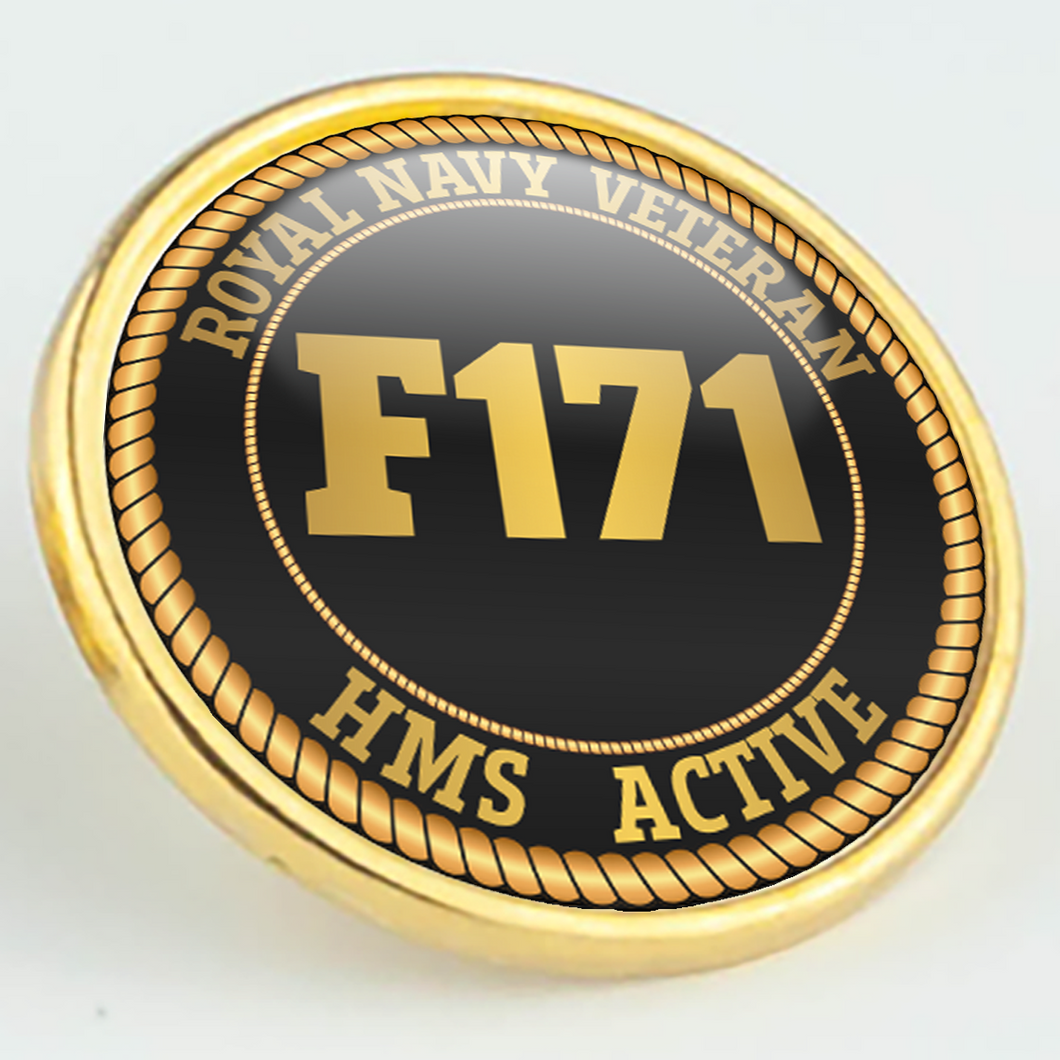 HMS Active F171 Pennant Number Pin/Lapel Badge