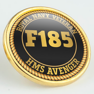 HMS Avenger F185 Pennant Number Pin/Lapel Badge