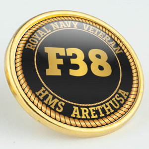 HMS Arethusa F38 Pennant Number Pin/Lapel Badge