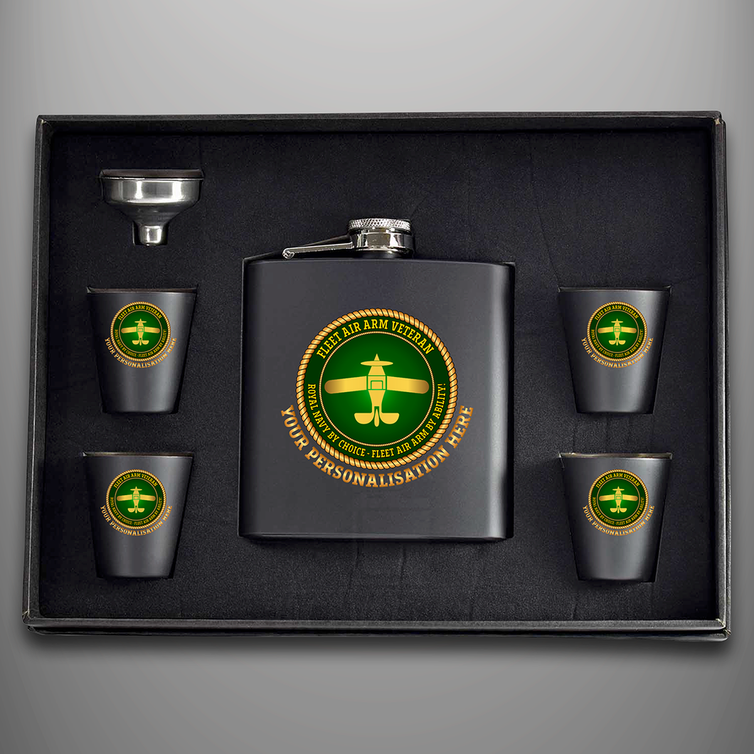 Fleet Air Arm Veteran Hip Flask - Personalised