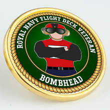 Load image into Gallery viewer, Royal Navy Flight Deck Veteran &#39;Bombhead&#39; Pin/Lapel Badge
