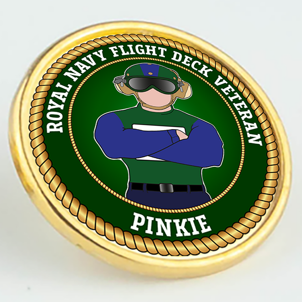 Royal Navy Flight Deck Veteran 'Pinkie' Pin/Lapel Badge