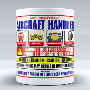 Aircraft Handler 'Warning Sign' Mug