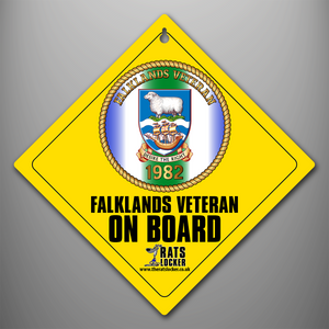 Royal Navy 'Falklands Veteran - Car Window Sign