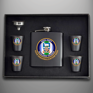 Royal Navy 'Falklands Veteran' Hip Flask - Personalised