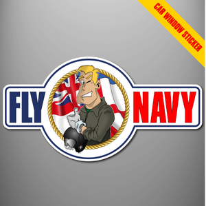 Fly Navy Car Window Sticker