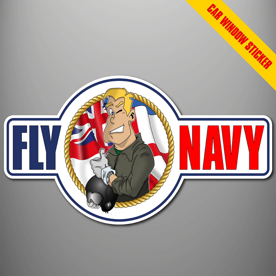 Fly Navy Car Window Sticker