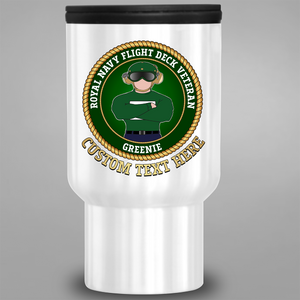 Fleet Air Arm Flight Deck Veteran 'Greenie' - Personalised Travel Mug