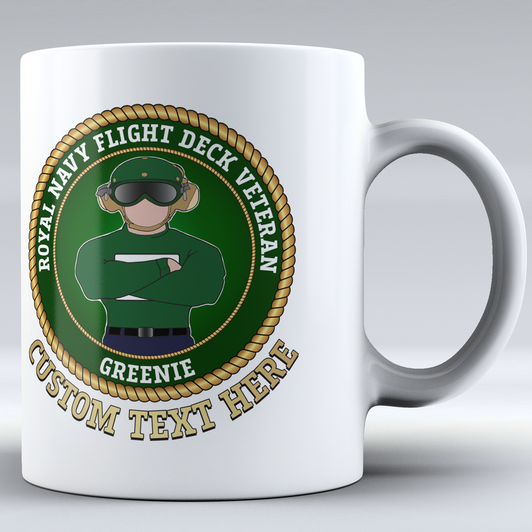 Royal Navy Flight Deck Veteran 'Greenie' - Personalised Mug