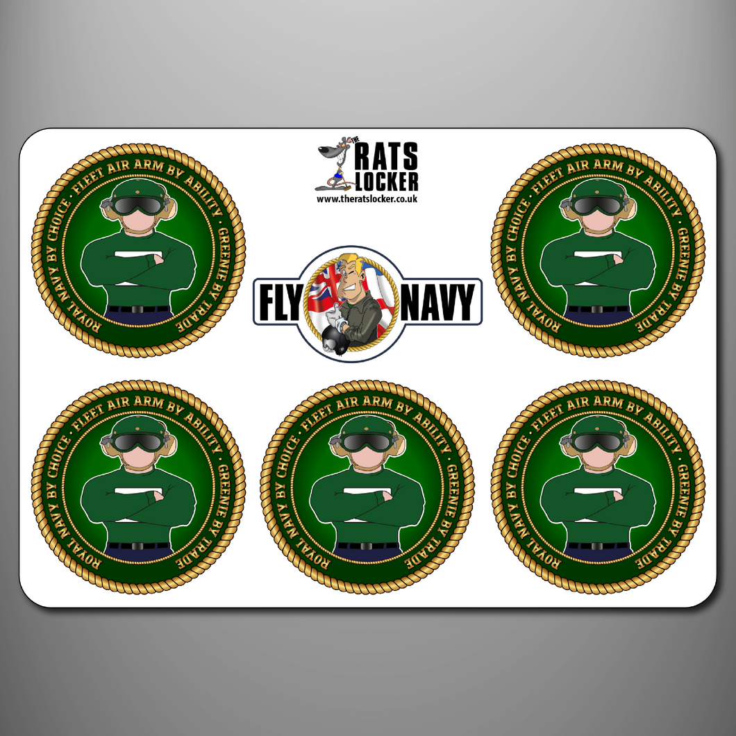 Fleet Air Arm ' Greenie' Self Adhesive Sticker Sheet