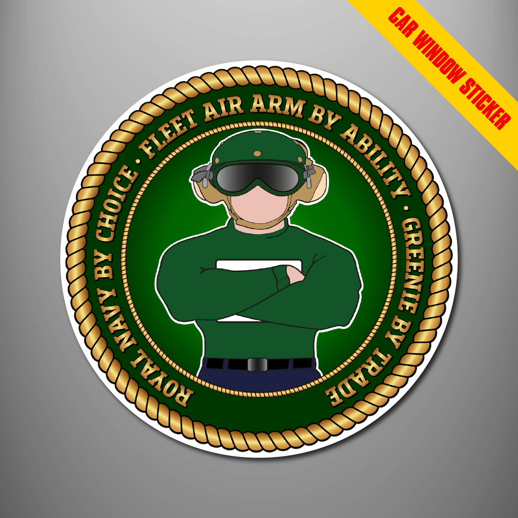 Fleet Air Arm 'Greenie' Car Window Sticker