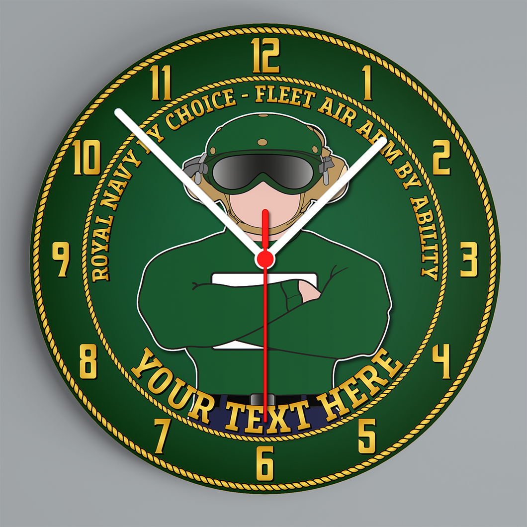 Fleet Air Arm Flight Deck 'Greenie' Glass Hanging Photo Clock