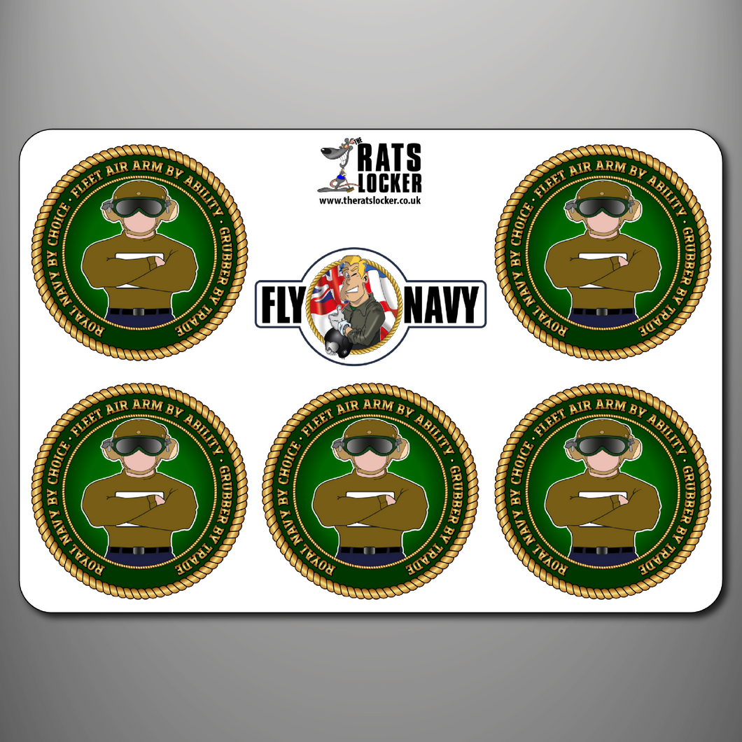 Fleet Air Arm 'Grubber' Self Adhesive Sticker Sheet