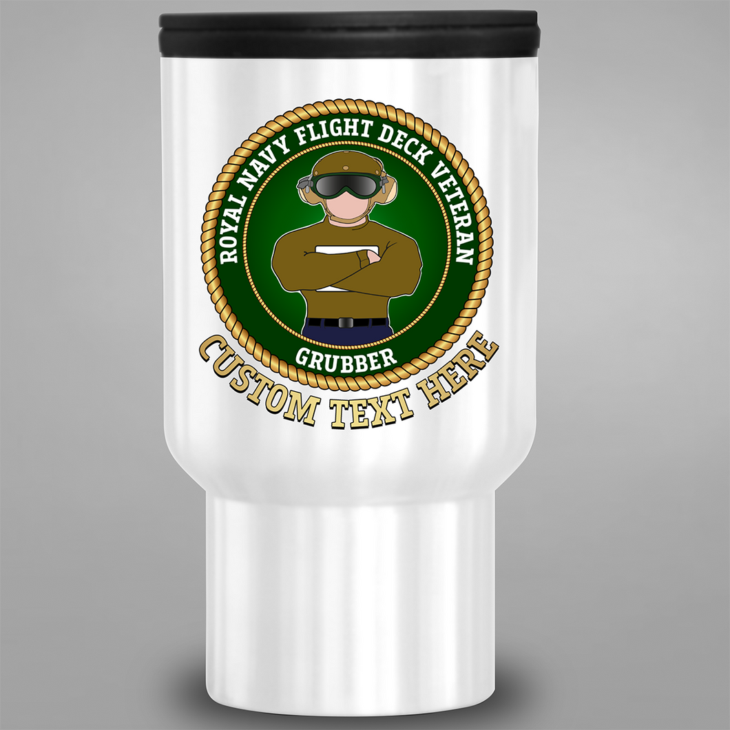 Fleet Air Arm Flight Deck Veteran 'Grubber' - Personalised Travel Mug