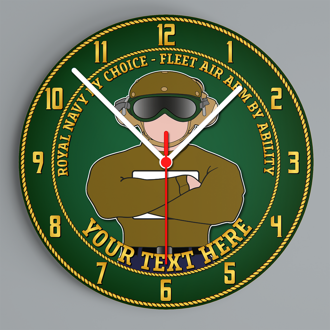 Fleet Air Arm Flight Deck 'Grubber' Glass Hanging Photo Clock