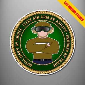 Fleet Air Arm 'Grubber' Car Window Sticker